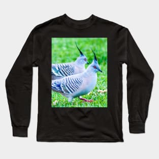 Pair of Crested Pigeons Long Sleeve T-Shirt